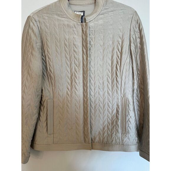 Sigrid Olsen Women's Vintage Small SILK Quilted Padded Lined Lightweight Jacket - Picture 3 of 8
